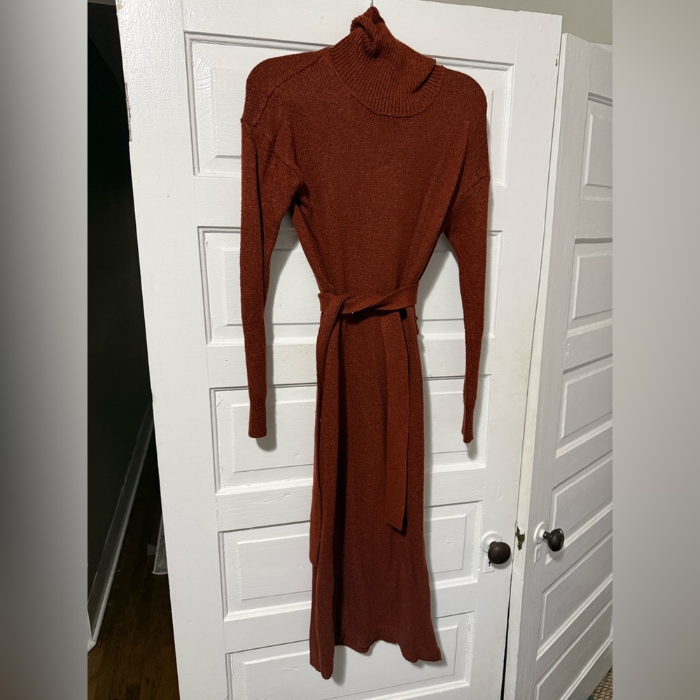 Rachel Zoe Long Sleeve Rust Dress
